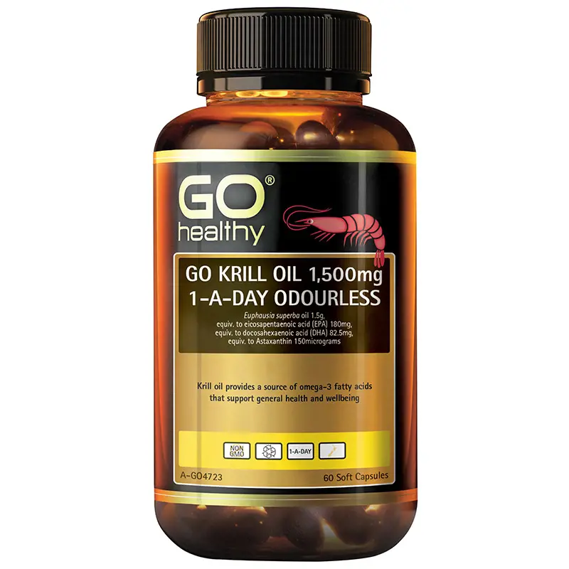 GO Healthy Krill Oil 1500mg 60 Capsules