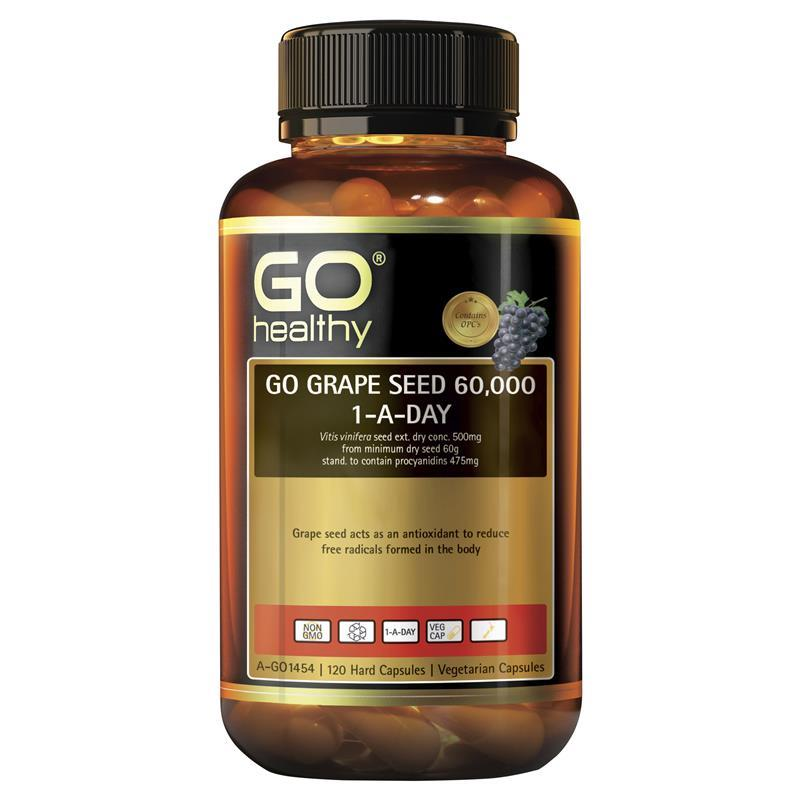 GO Healthy Grape Seed 60000mg 120 Vege Capsules