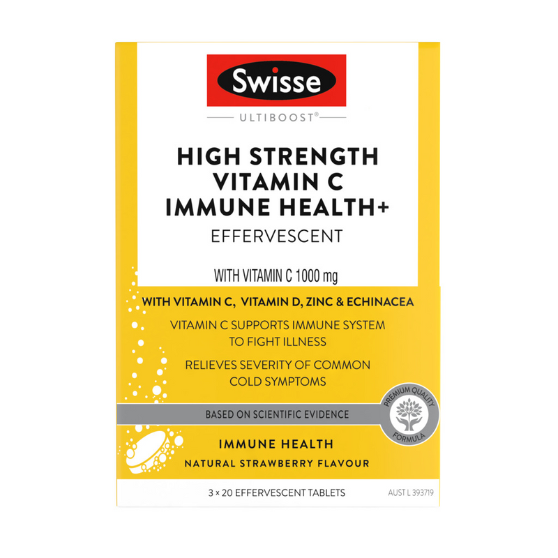 Swisse High Strength Vitamin C Immune Health+ 60 Tabs