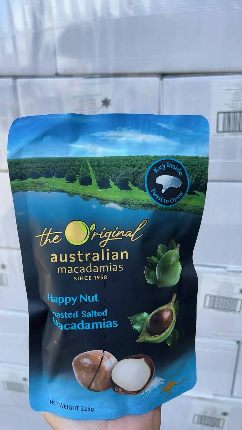 Macadamias Australia Happy Nut 225g - Roasted Saletd