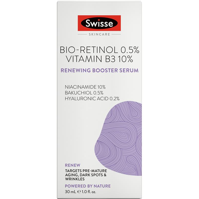 Swisse Beauty Bio-Retinol Vitamin B3 10% Renewing Booster Serum 30ml