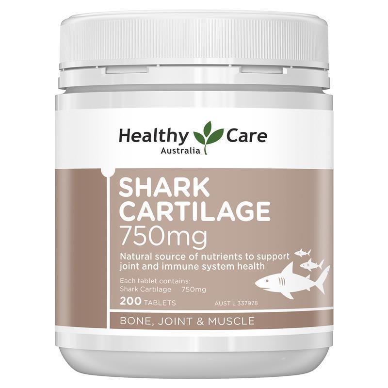 Healthy Care Shark Cartilage 750mg 200 Tablets