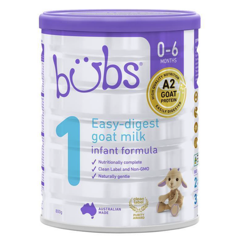 Bubs Easy Digest Goat Milk Stage 1 Infant Formula 800g