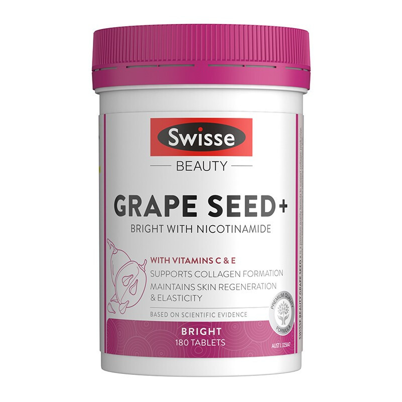 Swisse Grape Seed＋ Bright with Nicotinamide 180 Tablets