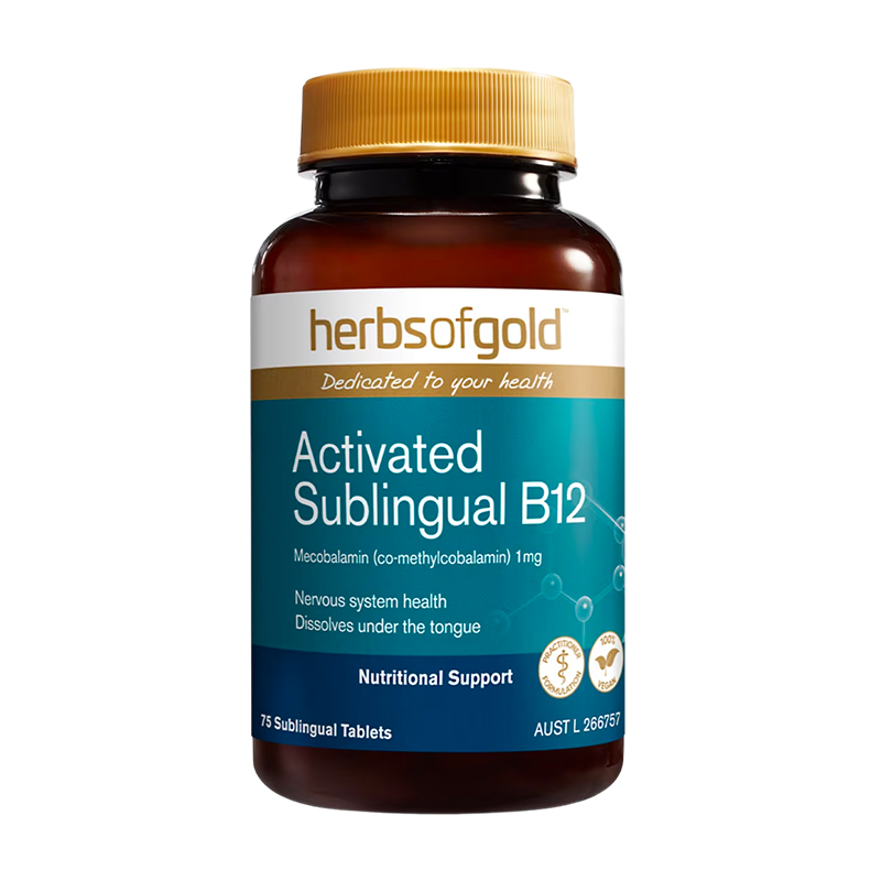 Herbs Of Gold Activated Sublingual B12 75Tabs