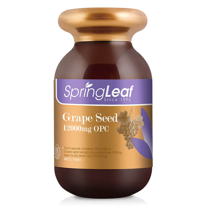 SpringLeaf Grape Seed 12000mg OPC 180 Cap