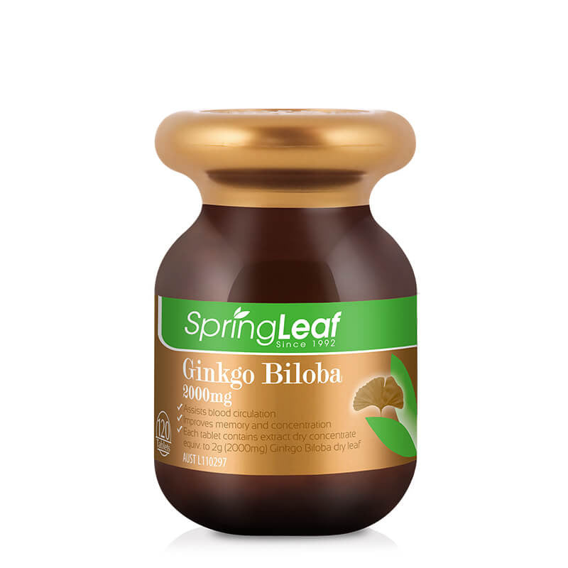 SpringLeaf Ginkgo Biloba 2000mg 120Tab