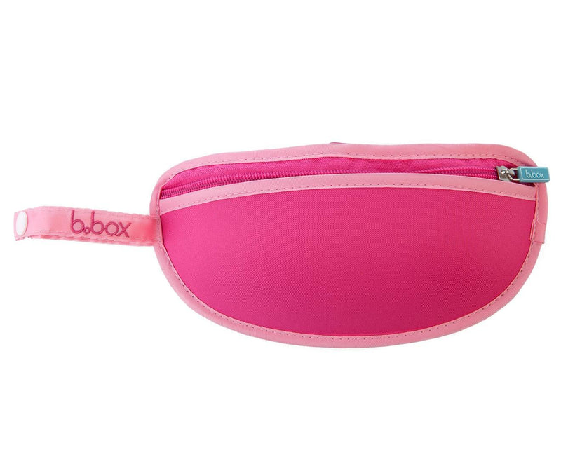 B.box Travel Bib + Silicone Spoon - Flower Power