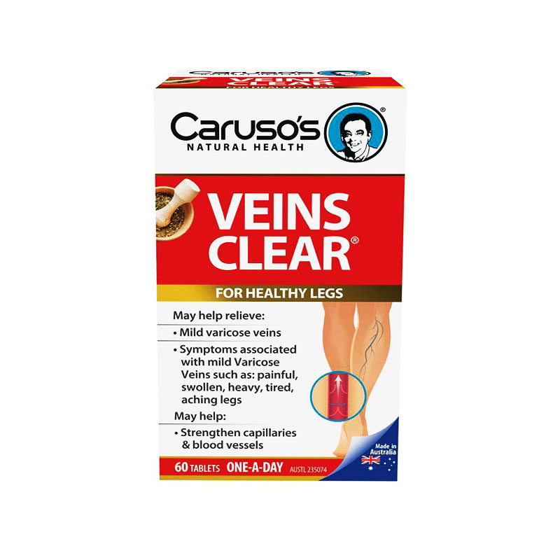 Carusos Veins Clear 60 Tablets