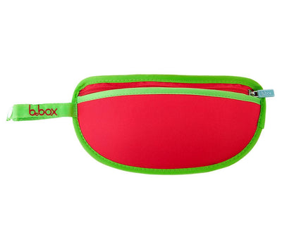 B.box Travel Bib + Silicone Spoon - Cherry Delight