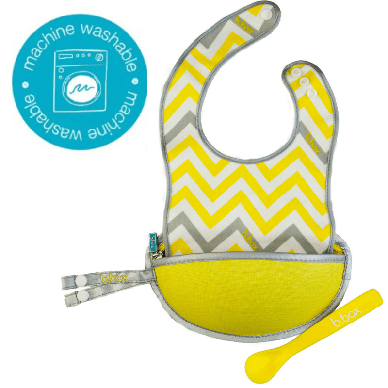 B.box Travel Bib + Silicone Spoon - Splish Splash