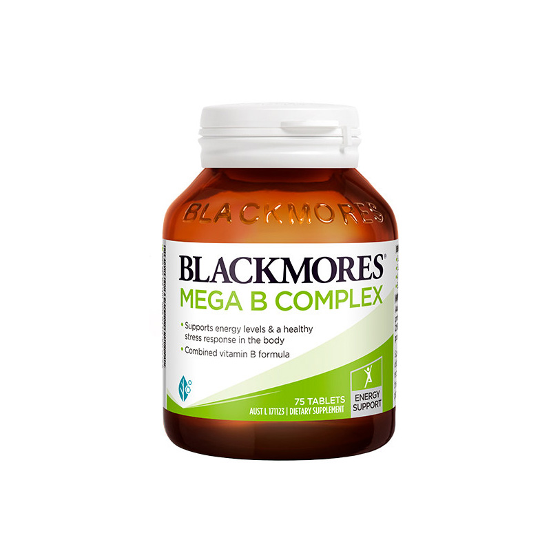 Blackmores Mega B Complex Energy Support Vitamin B12 75 Tablets