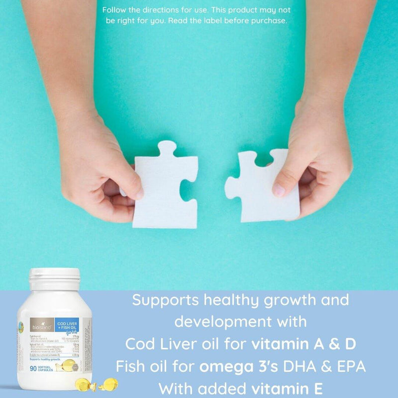 Bio Island Cod Liver + Fish Oil for Kids 90 Caps